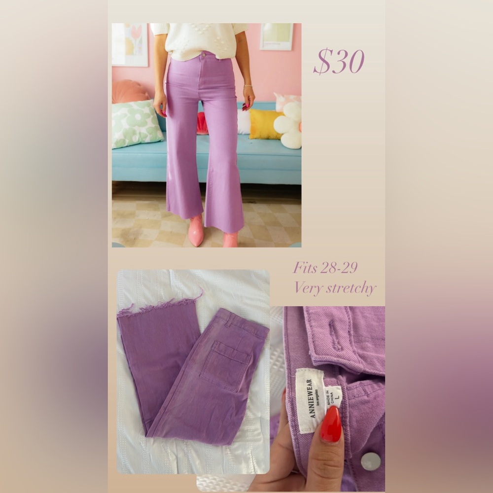 Purple cropped pants